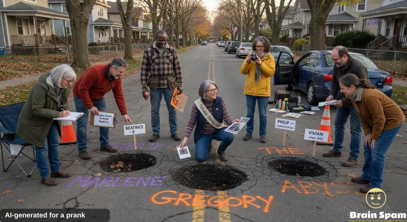 Resident Organizes Effort To Name Every Pothole Along Maple Street